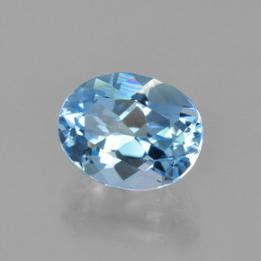 3,23 ctw natürlicher blauer Topas, Oval Schliff, VVS