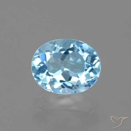 3.20ct Natürlicher Himmerlblau Topas, Oval, VVS-VS