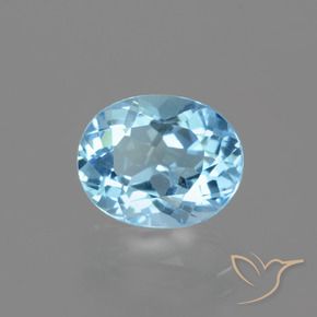 9,17 ctw natürlicher Himmerlblau Topas, Oval, VVS-VS