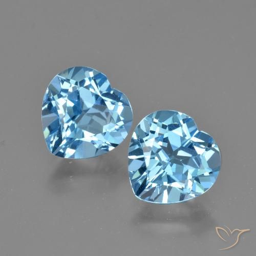 5.90ctw Natürlicher Himmerlblau Topas, Herz, VVS-VS