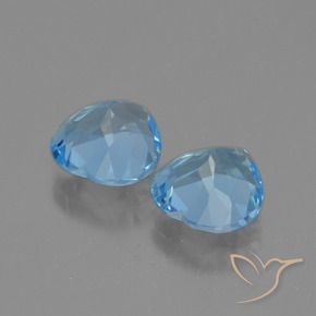 5.90 ct natürliche Himmerlblau Topas-Edelsteine, Herz, VVS-VS