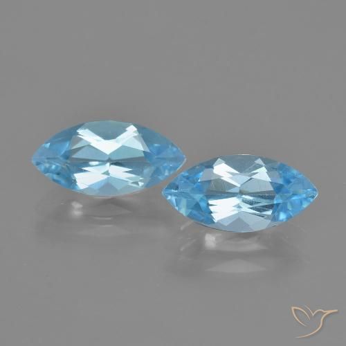 2.64ctw Natürlicher Himmerlblau Topas, Marquise, VVS-VS