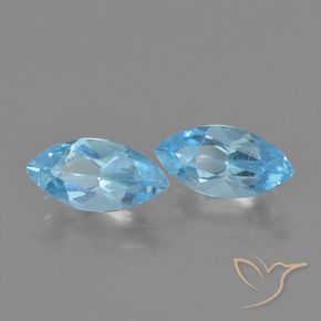 2.64 ct natürliche Himmerlblau Topas-Edelsteine, Marquise, VVS-VS