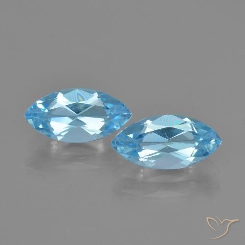2.55 ct natürliche Himmerlblau Topas-Edelsteine, Marquise, VS