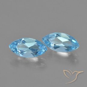 2.55 ct natürliche Himmerlblau Topas-Edelsteine, Marquise, VS