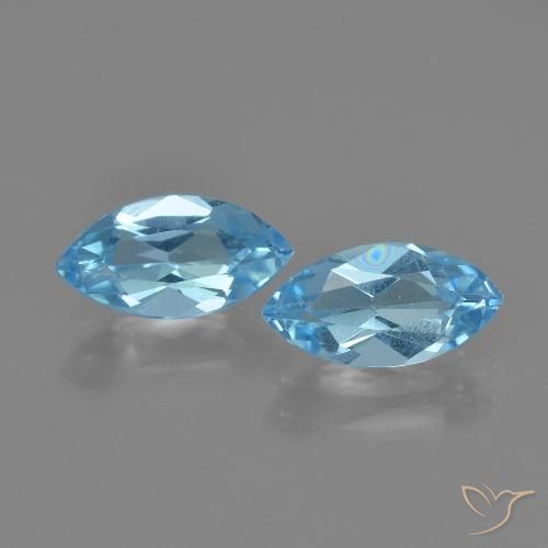 2.50ctw Natürlicher Himmerlblau Topas, Marquise, VVS-VS