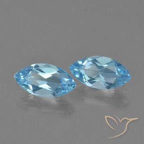 2.50 ct natürliche Himmerlblau Topas-Edelsteine, Marquise, VVS-VS