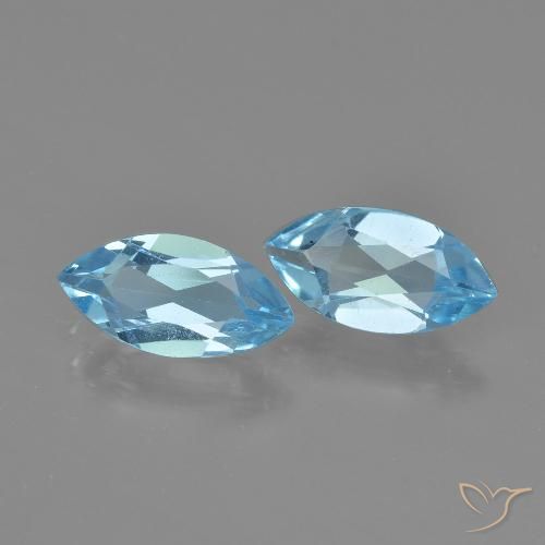 2.31ctw Natürlicher Himmerlblau Topas, Marquise, VVS-VS