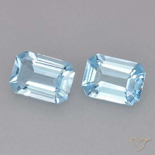 2.17 ct natürliche Himmerlblau Topas-Edelsteine, Oktagonschliff, VS