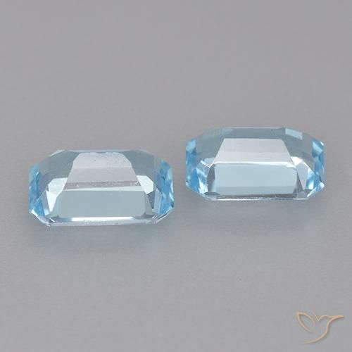 2.17 ct natürliche Himmerlblau Topas-Edelsteine, Oktagonschliff, VS