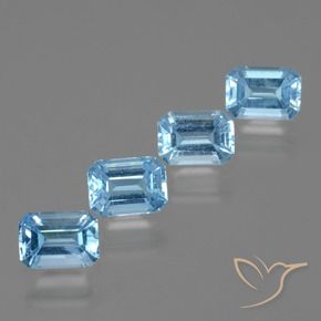 4.72 ct natürliche Himmerlblau Topas-Edelsteine, Oktagonschliff, VVS-VS