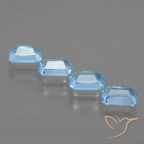 4.72 ct natürliche Himmerlblau Topas-Edelsteine, Oktagonschliff, VVS-VS