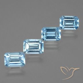 4.71 ct natürliche Himmerlblau Topas-Edelsteine, Oktagonschliff, VVS-VS