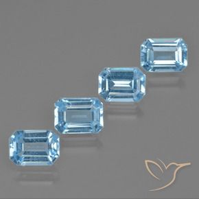 4.71 ct natürliche Swiss Blue Topas-Edelsteine, Oktagonschliff, VVS-VS