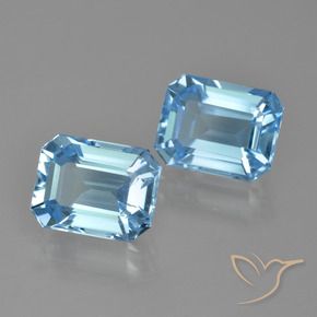 6.15 ct natürliche Himmerlblau Topas-Edelsteine, Oktagonschliff, VVS-VS