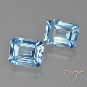 5.93 ct natürliche Himmerlblau Topas-Edelsteine, Oktagonschliff, VVS-VS