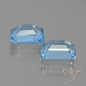 5.93 ct natürliche Himmerlblau Topas-Edelsteine, Oktagonschliff, VVS-VS