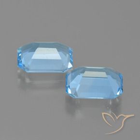5.19 ct natürliche Himmerlblau Topas-Edelsteine, Oktagonschliff, VS
