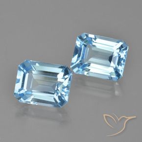 5.86 ct natürliche Himmerlblau Topas-Edelsteine, Oktagonschliff, VVS-VS