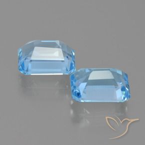 5.86 ct natürliche Himmerlblau Topas-Edelsteine, Oktagonschliff, VVS-VS
