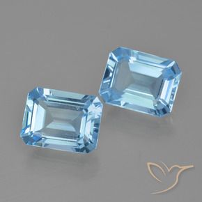 5.00 ct natürliche Swiss Blue Topas-Edelsteine, Oktagonschliff, VVS-VS