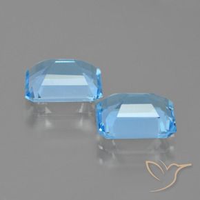 5.00 ct natürliche Swiss Blue Topas-Edelsteine, Oktagonschliff, VVS-VS
