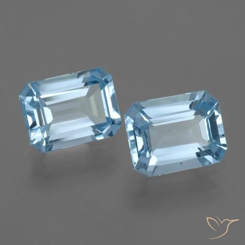 4.81ctw Natürlicher Swiss Blue Topas, Smaragdschliff, VVS-VS