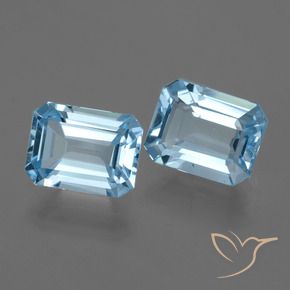 4.81 ct natürliche Swiss Blue Topas-Edelsteine, Oktagonschliff, VVS-VS