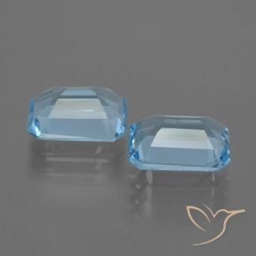 4.81 ct natürliche Swiss Blue Topas-Edelsteine, Oktagonschliff, VVS-VS