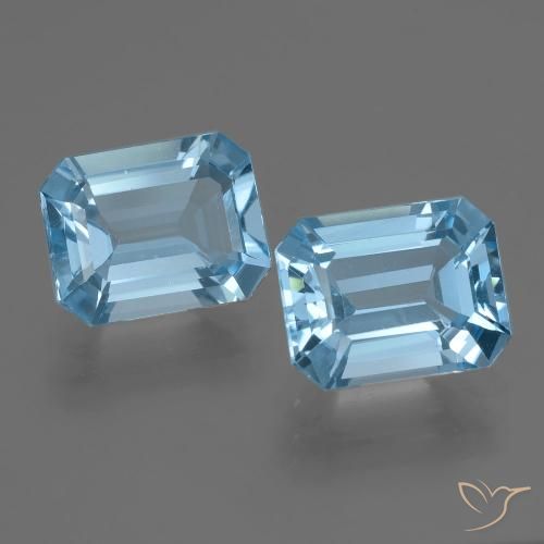 4.98ctw Natürlicher Himmerlblau Topas, Smaragdschliff, VVS-VS