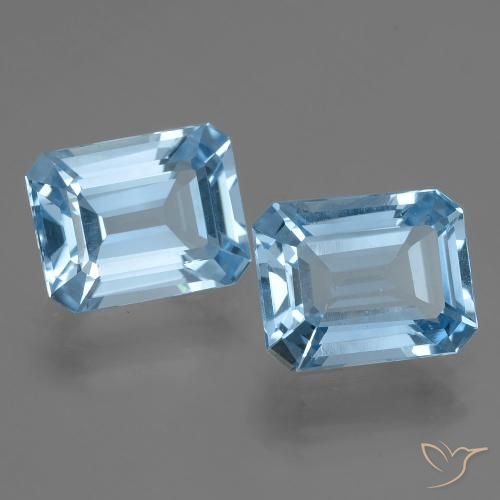 5.93ctw Natürlicher Himmerlblau Topas, Smaragdschliff, VVS-VS