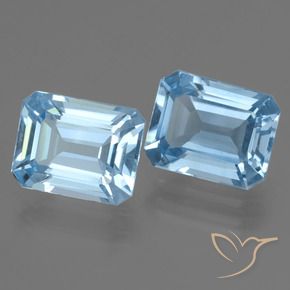 5.93 ct natürliche Himmerlblau Topas-Edelsteine, Oktagonschliff, VVS-VS