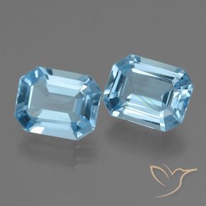 4.47 ct natürliche Himmerlblau Topas-Edelsteine, Oktagonschliff, VS
