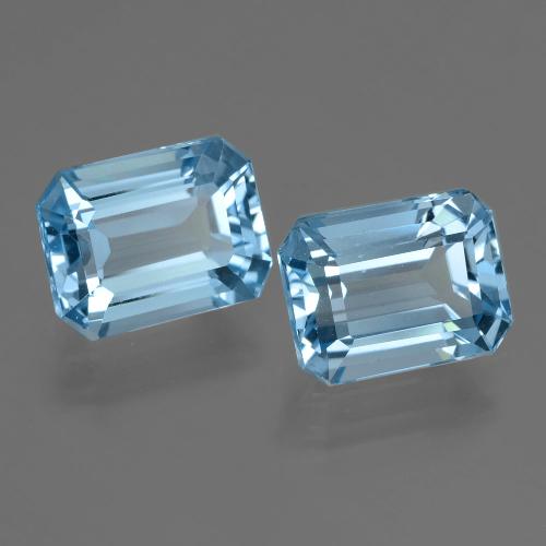 5.26 ct natürliche Swiss Blue Topas-Edelsteine, Smaragdschliff, VVS-VS