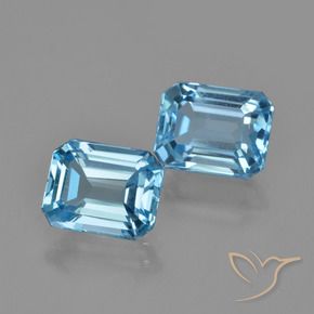 5.97 ct natürliche Himmerlblau Topas-Edelsteine, Oktagonschliff, VVS-VS