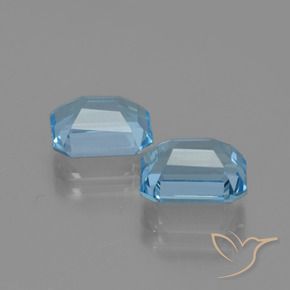 5.97 ct natürliche Himmerlblau Topas-Edelsteine, Oktagonschliff, VVS-VS