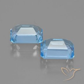 5.72 ct natürliche Swiss Blue Topas-Edelsteine, Oktagonschliff, VVS-VS