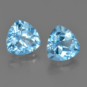 5,86 ct natürliche blauer Topas-Edelsteine, Trillion, VVS