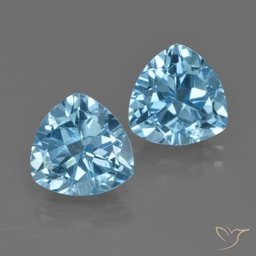 5.65ctw Natürlicher Swiss Blue Topas, Trillion, VS