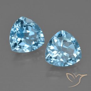 5.65 ct natürliche Swiss Blue Topas-Edelsteine, Trillion, VS