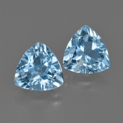 5.56 ct natürliche Himmerlblau Topas-Edelsteine, Trillion, VVS