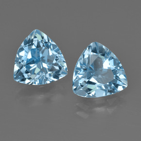 5.56 ct natürliche Himmerlblau Topas-Edelsteine, Trillion, VVS