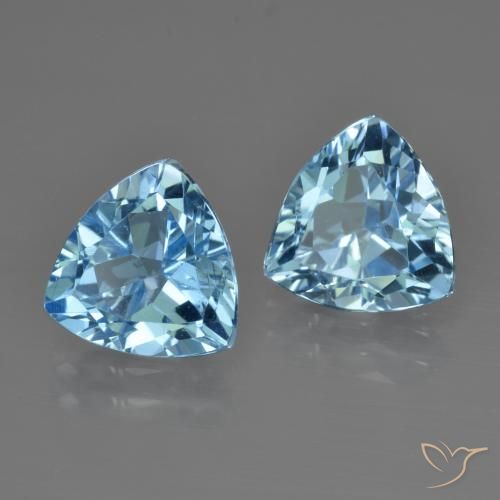 5.74 ct natürliche Swiss Blue Topas-Edelsteine, Trillion, VS