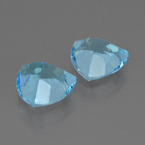 5.91 ct natürliche Swiss Blue Topas-Edelsteine, Trillion, VVS-VS
