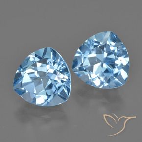 6.56 ct natürliche Himmerlblau Topas-Edelsteine, Trillion, VVS-VS
