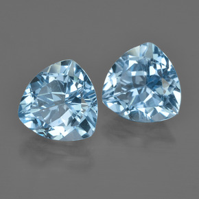 5.85 ct natürliche Swiss Blue Topas-Edelsteine, Trillion, VVS