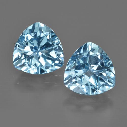 5,90 ct natürliche blauer Topas-Edelsteine, Trillion, VVS-VS