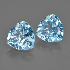5,90 ct natürliche blauer Topas-Edelsteine, Trillion, VVS-VS
