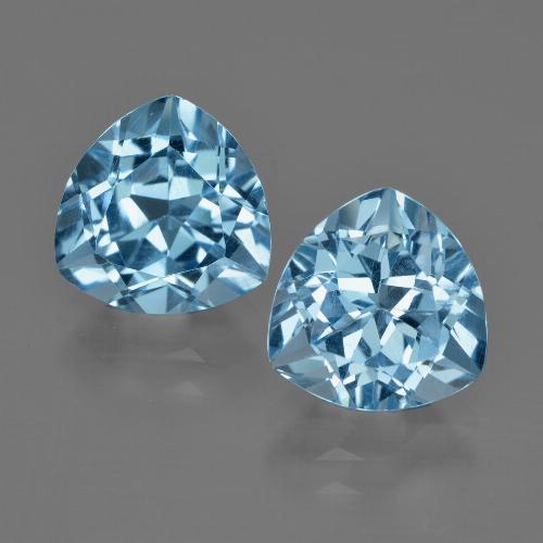 6,51 ct natürliche blauer Topas-Edelsteine, Trillion, VVS-VS