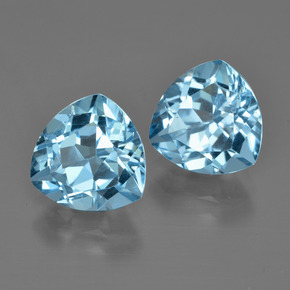 6,51 ct natürliche blauer Topas-Edelsteine, Trillion, VVS-VS